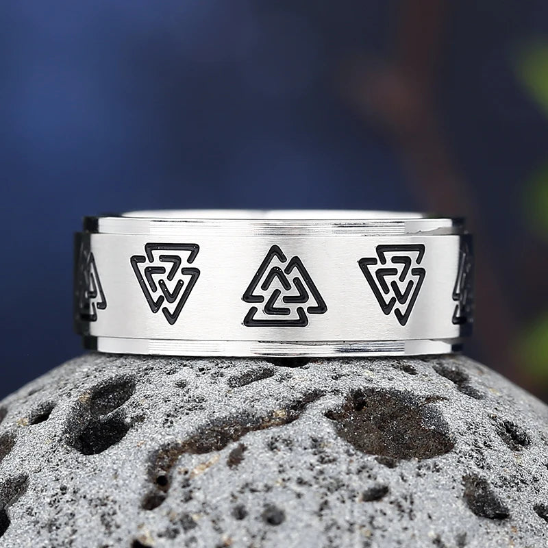 Viking-Stil Valknut Herrenring