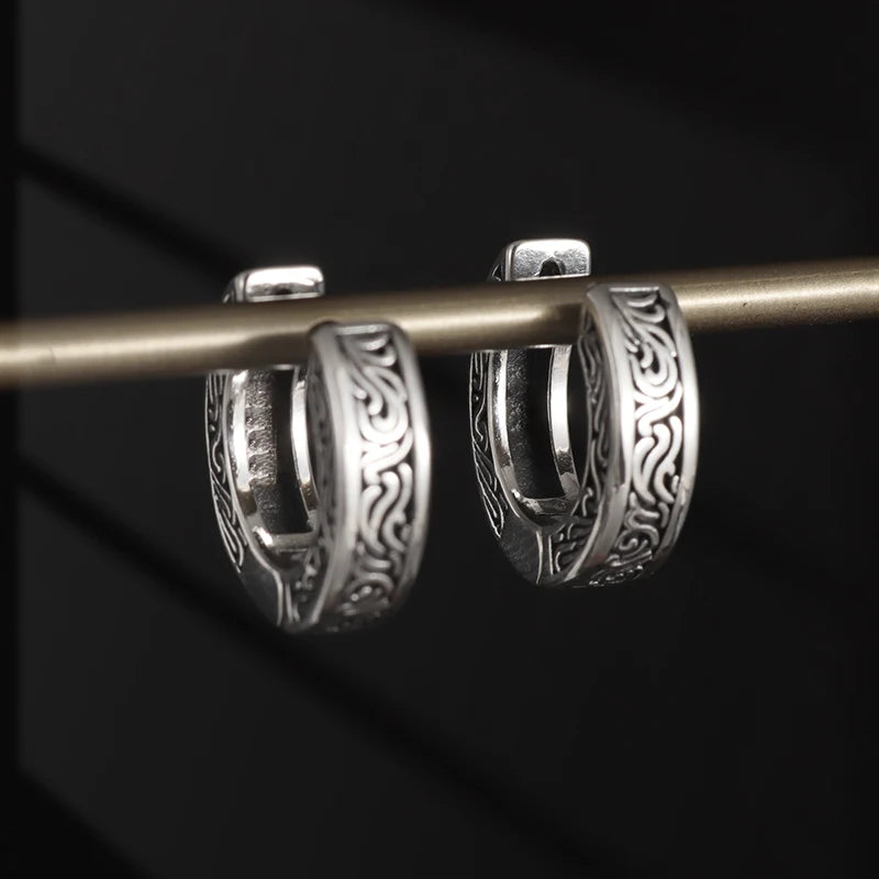 Nordische Wikinger Creolen Ohrringe