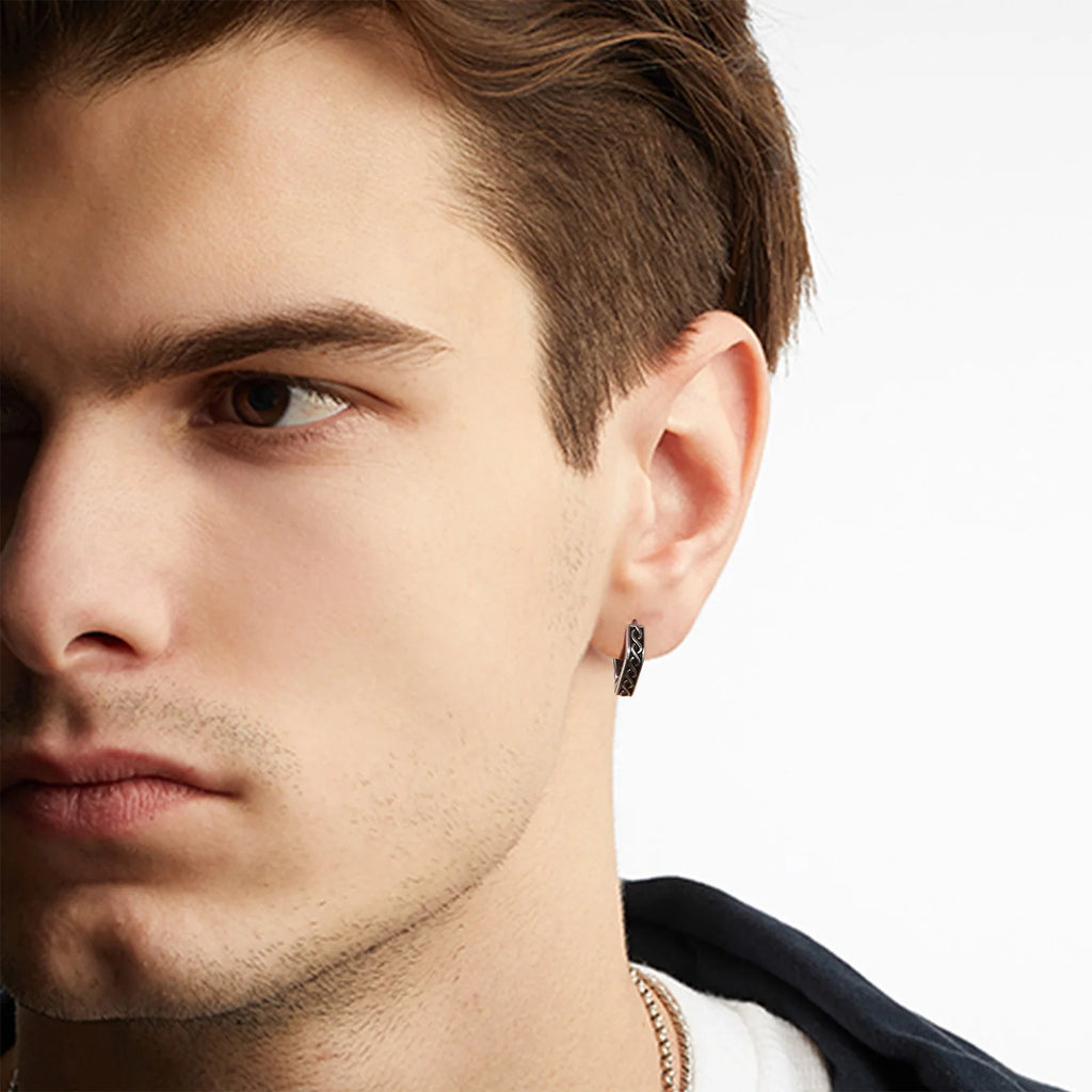 Geometrische Wikinger Herren Ohrringe3 4
