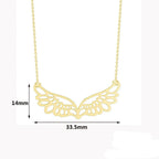 Halskette mit großem Engelsflügel-Anhänger