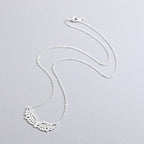 Halskette mit großem Engelsflügel-Anhänger in Silber