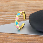 Damenring 6 Herzen Gold 