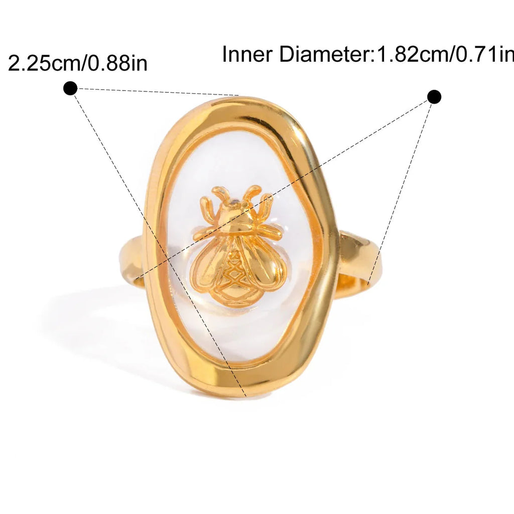 Breiter Bienenring für Damen