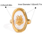 Breiter Bienenring für Damen