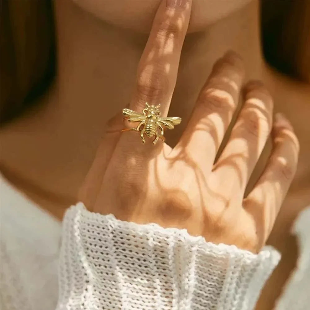 Bienenring für Damen, Gold