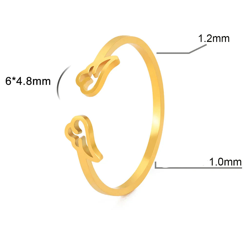 Ring mit Engelsflügeln für Damen