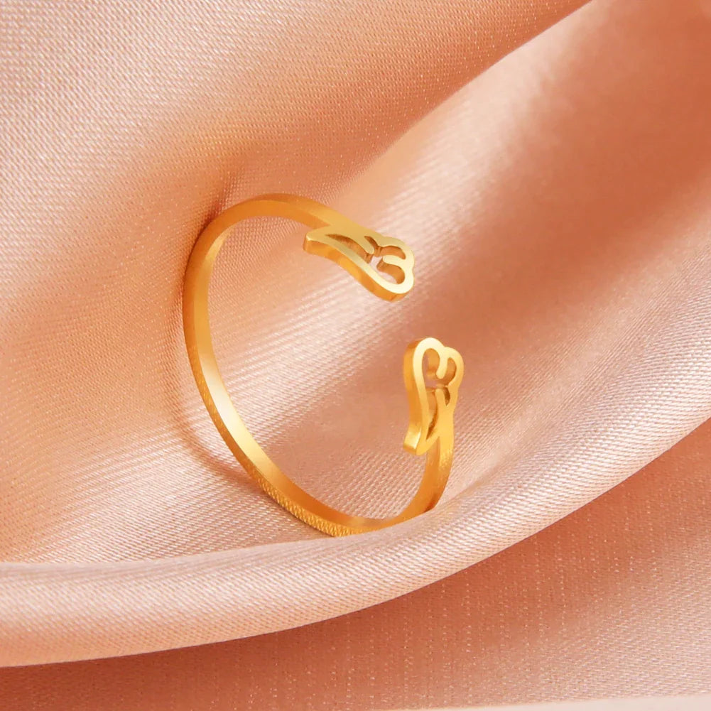 Ring mit Engelsflügeln für Damen aus Gold