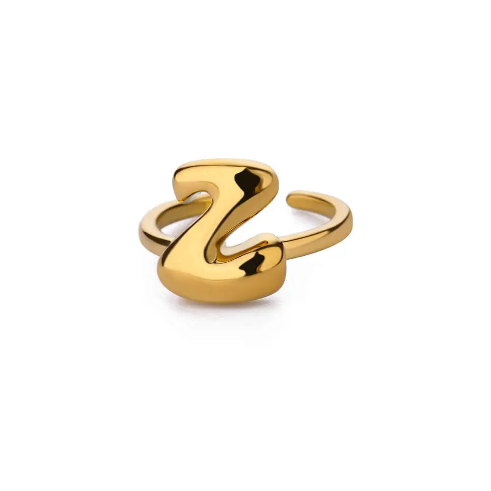 Verstellbarer personalisierter Ring mit Initiale z