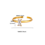 Verstellbarer Ring mit rechteckigem Geburtsstein