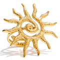 Anello regolabile grande sole oro