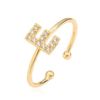 Verstellbarer personalisierter Ring mit Initiale e