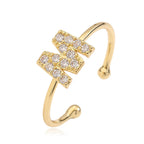 Verstellbarer personalisierter Ring mit Initiale m
