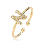 Verstellbarer personalisierter Ring mit Initiale n