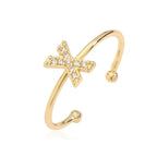 Verstellbarer personalisierter Ring mit Initiale x