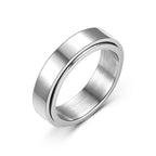 Drehbarer Anti-Stress-Ring für Damen in Silber