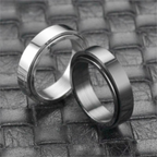 Drehbarer Anti-Stress-Ring für Damen in Silber