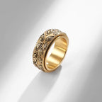 Ring Anti-Stress drehendes Auge Gold