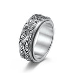 Ring Anti-Stress drehendes Auge Silber