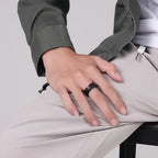 Ring Anti-Stress drehendes Auge Schwarz