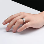 Ring mit drehenden Anti-Stress Katzen, silber