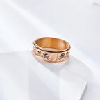 Ring mit drehenden Anti-Stress Katzen, roségold