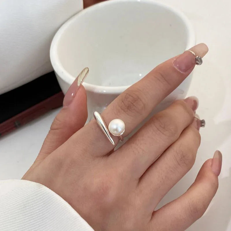 Charmanter Ring mit Perle für Damen