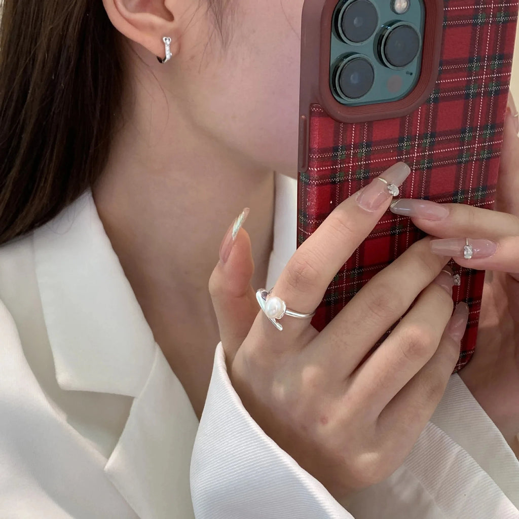 Charmanter Ring mit Perle für Damen