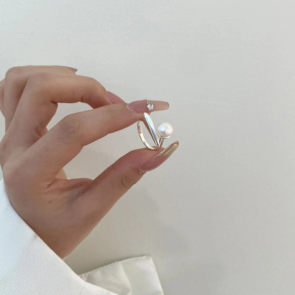 Charmanter Ring mit Perle für Damen