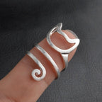 Silberner Katzenring