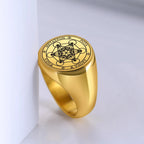 Ring Metatrons Würfel Gold b