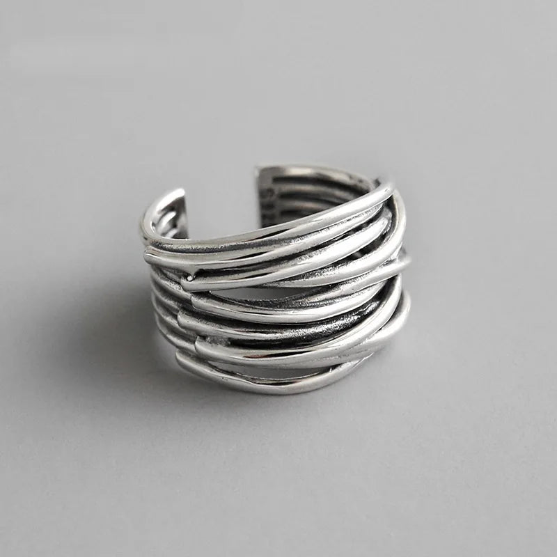 Fingerring Damenring Ethno-Stil Silber