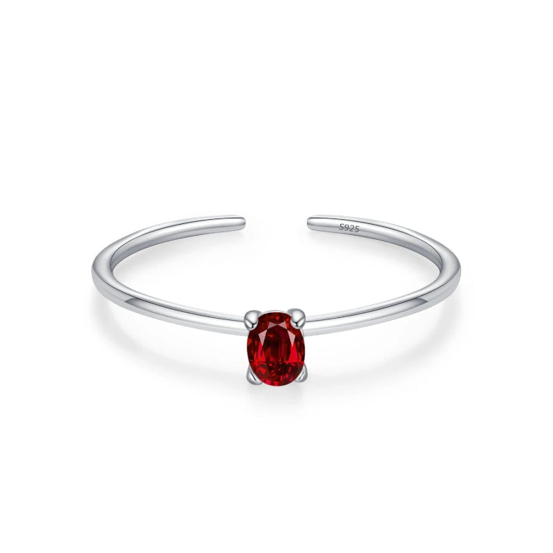 Ring mit farbigem Zirkon-Geburtsstein