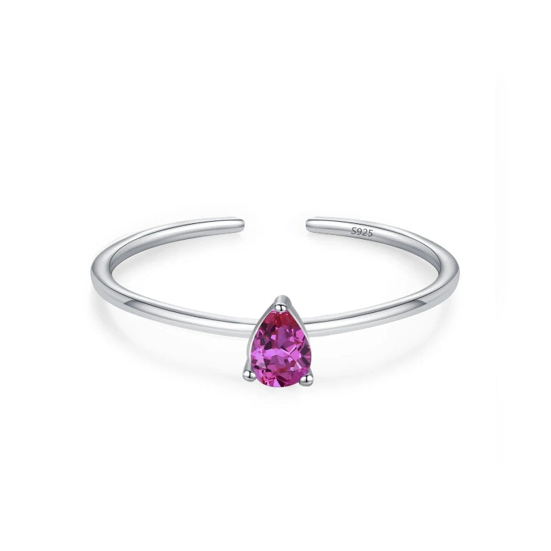 Ring mit farbigem Zirkon-Geburtsstein