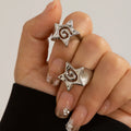 Ring Stern Pentagon Silber