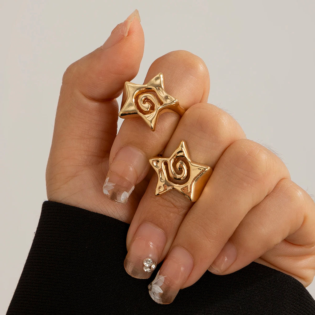 Ring Stern Pentagon Gold