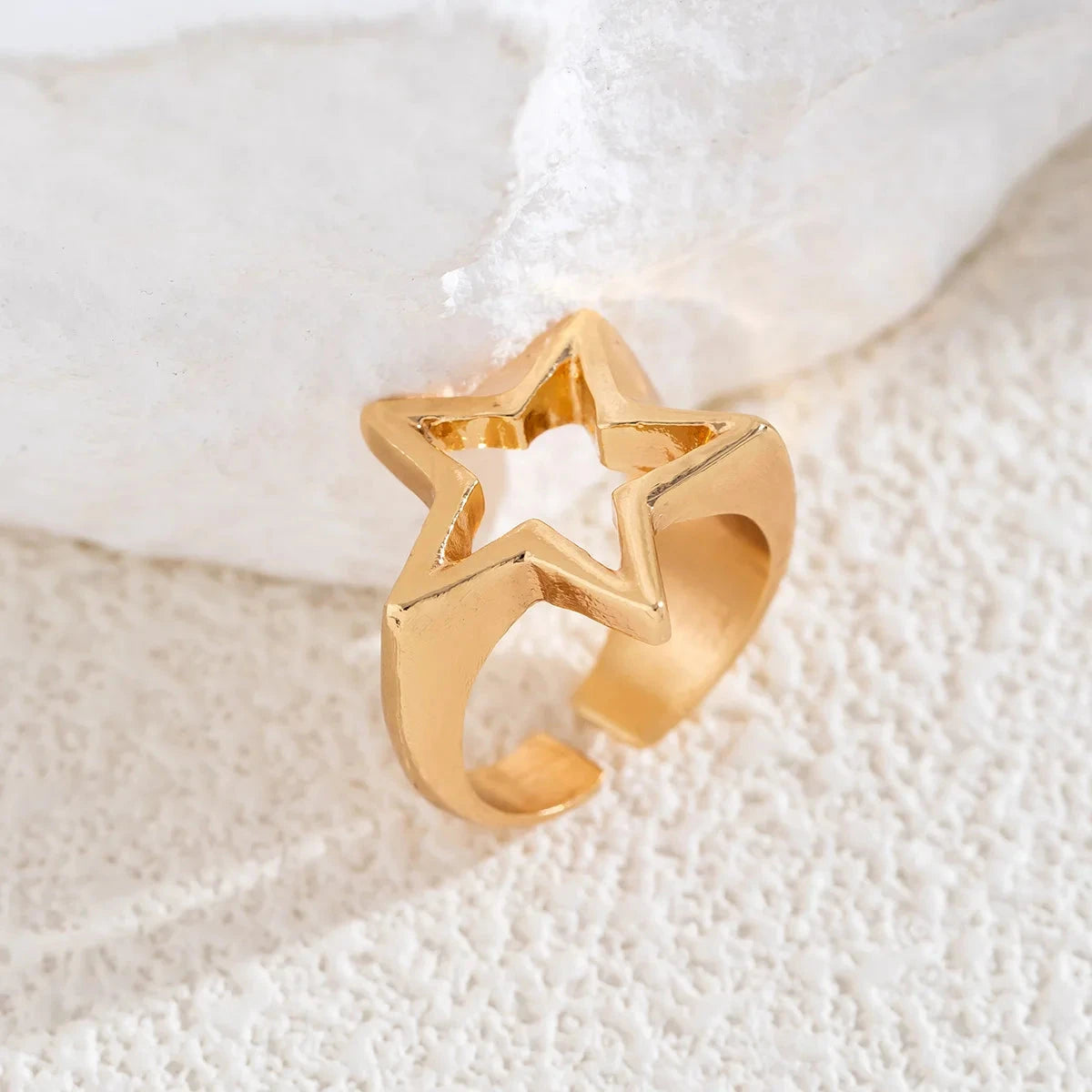 Ring Stern für Damen Gold