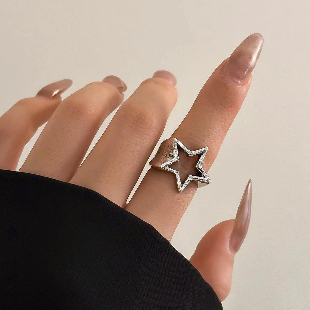 Ring Stern für Damen Silber