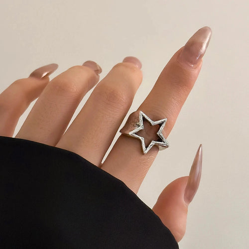 Ring Stern für Damen Silber