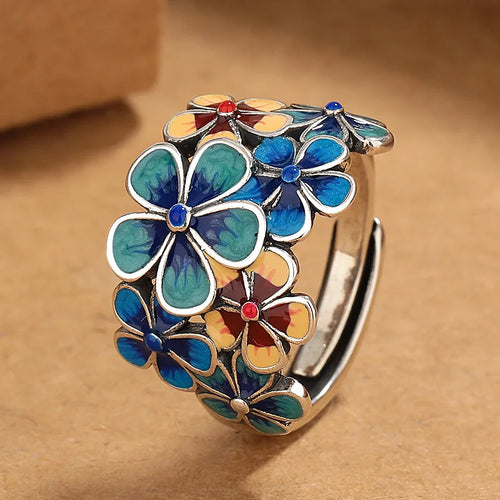 Bunte Blumenring
