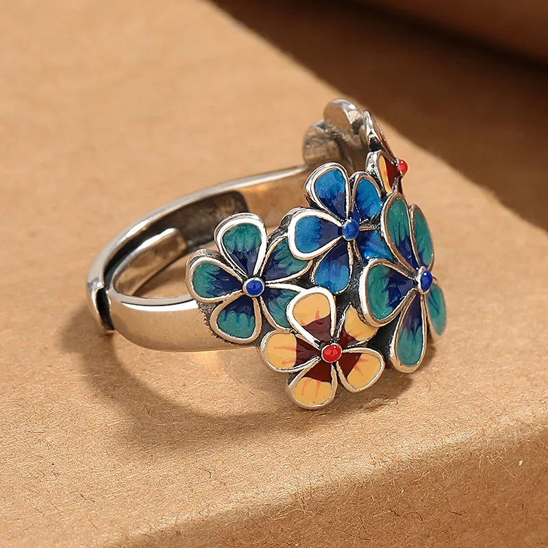 Bunte Blumenring