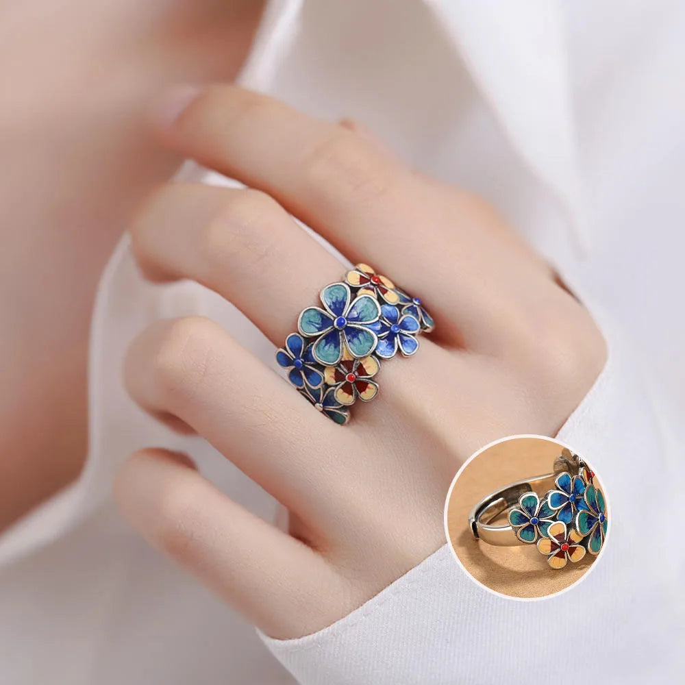 Bunte Blumenring