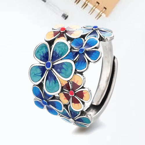 Bunte Blumenring