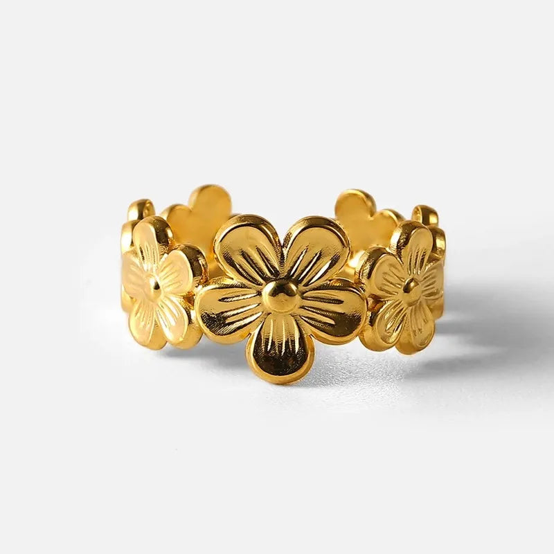 Ring Blumenringe Golden