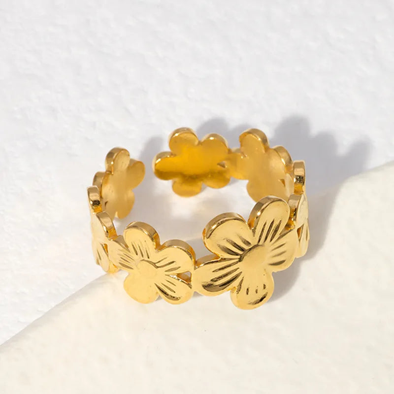 Ring Blumenringe Golden