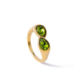 Ring Tropfen Perle Farbig Grün