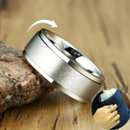Herrenring Anti-Stress drehbar silber
