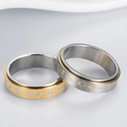 Ring mit Mustern für Männer oder Frauen Anti-Stress drehbar gold