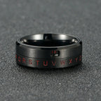 Ring Buchstaben Anti-Stress Drehend Schwarz