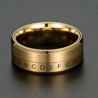 Ring Buchstaben Anti-Stress Drehend Gold