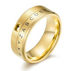 Ring Buchstaben Anti-Stress Drehend Gold